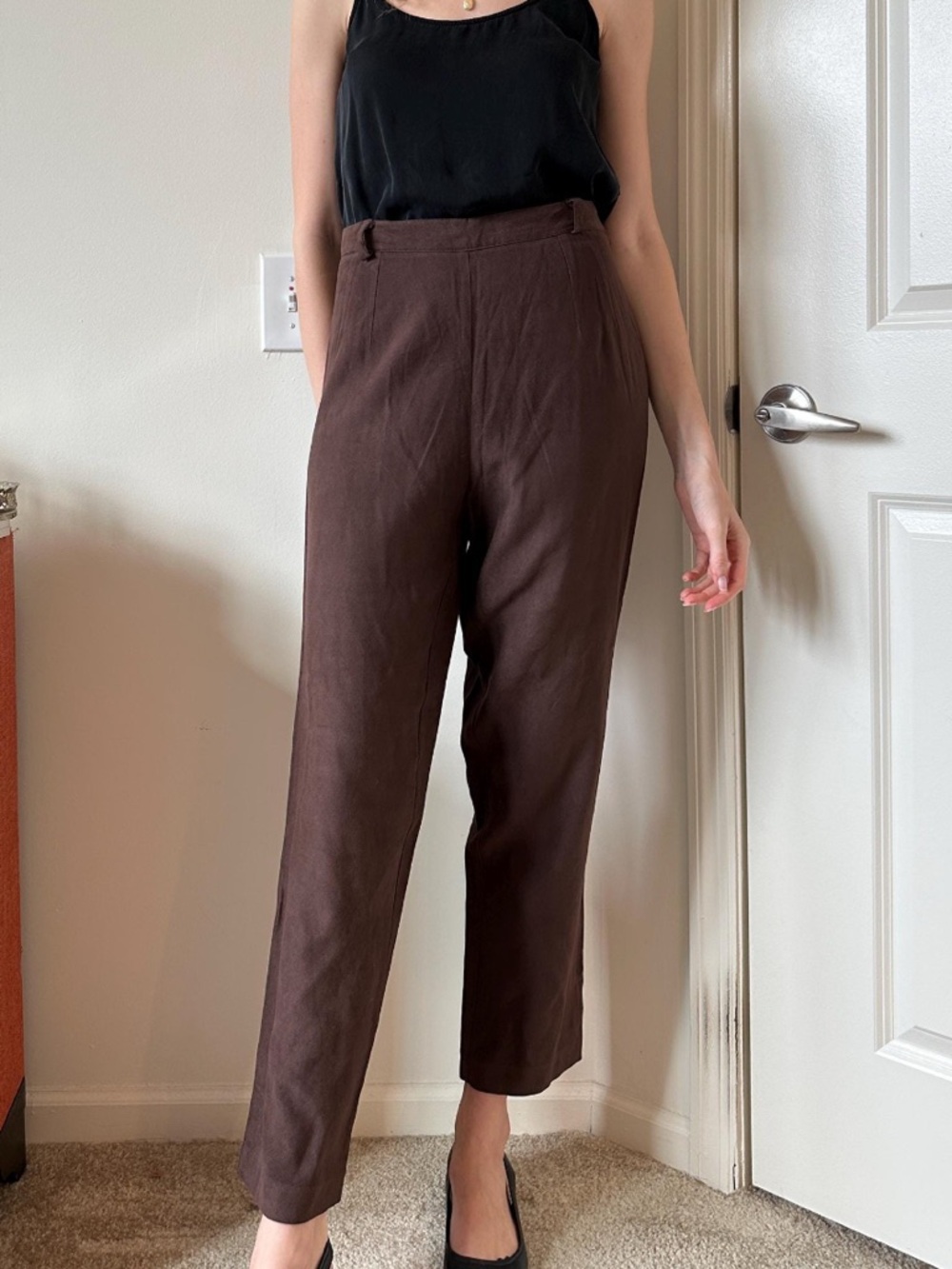 90's Chocolate Brown Cotton Vintage Twill Pant